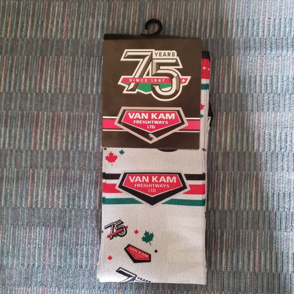 Van Kam Freightways 75th Anniversary Novelty Socks NWT